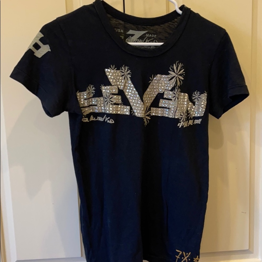 Swarovski crystals Seven of Mankind Bling TShirt